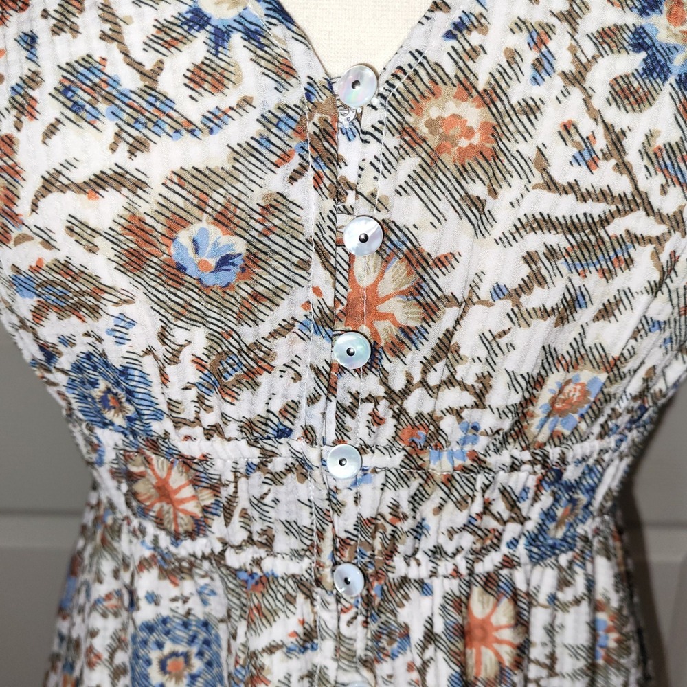 Veronica Beard Dolci Floral Cottage Country Prairie Cowgirl Flutter Midi Dress 2 - Picture 3 of 13